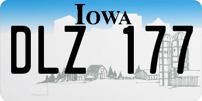 IA license plate DLZ177