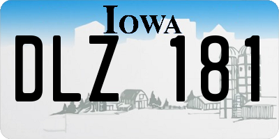 IA license plate DLZ181