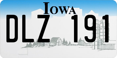 IA license plate DLZ191