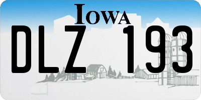 IA license plate DLZ193