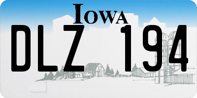 IA license plate DLZ194