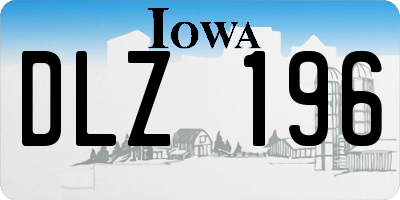 IA license plate DLZ196