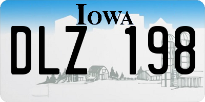 IA license plate DLZ198