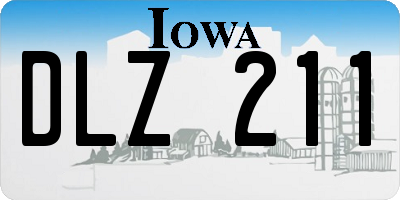 IA license plate DLZ211