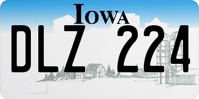 IA license plate DLZ224