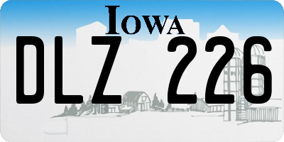 IA license plate DLZ226