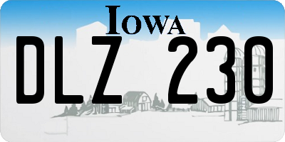 IA license plate DLZ230