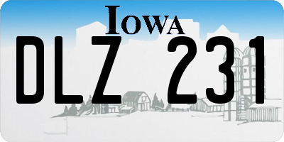 IA license plate DLZ231