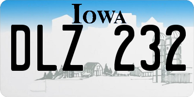IA license plate DLZ232