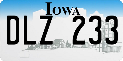 IA license plate DLZ233