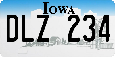 IA license plate DLZ234