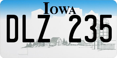 IA license plate DLZ235