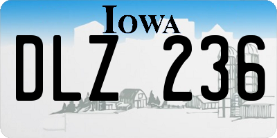 IA license plate DLZ236