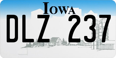 IA license plate DLZ237