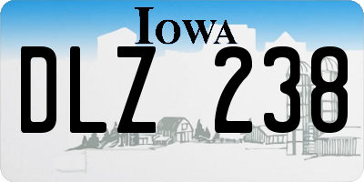 IA license plate DLZ238