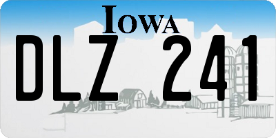IA license plate DLZ241