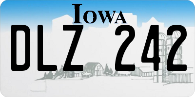 IA license plate DLZ242