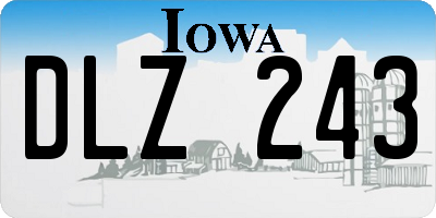 IA license plate DLZ243
