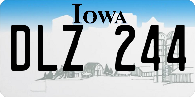 IA license plate DLZ244