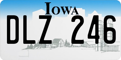 IA license plate DLZ246