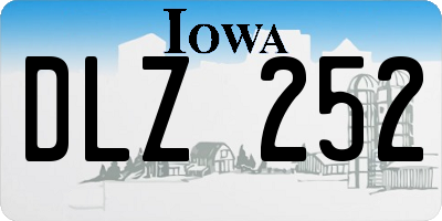 IA license plate DLZ252