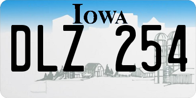 IA license plate DLZ254