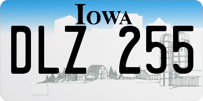IA license plate DLZ255