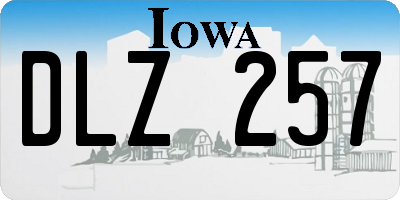 IA license plate DLZ257