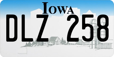 IA license plate DLZ258