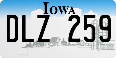IA license plate DLZ259