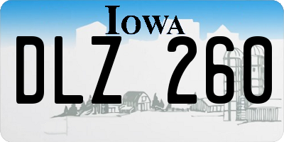 IA license plate DLZ260