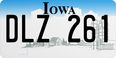IA license plate DLZ261