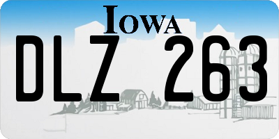 IA license plate DLZ263