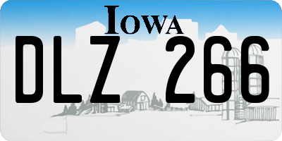 IA license plate DLZ266