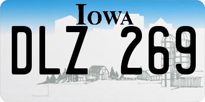 IA license plate DLZ269