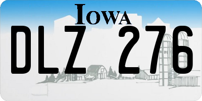 IA license plate DLZ276
