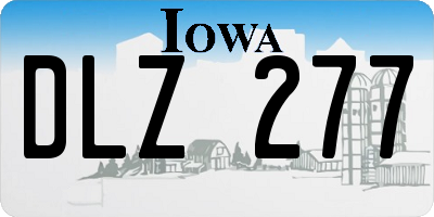 IA license plate DLZ277