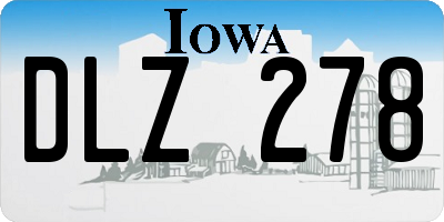 IA license plate DLZ278