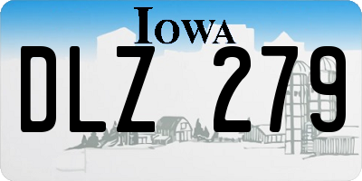 IA license plate DLZ279