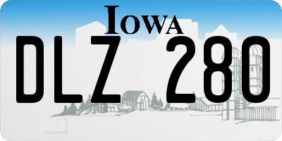 IA license plate DLZ280