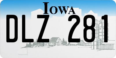 IA license plate DLZ281