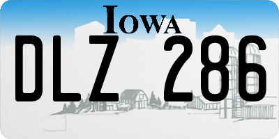 IA license plate DLZ286