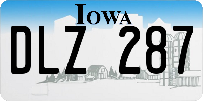 IA license plate DLZ287