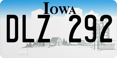 IA license plate DLZ292