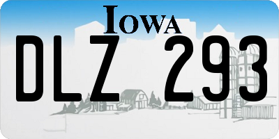 IA license plate DLZ293