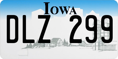 IA license plate DLZ299