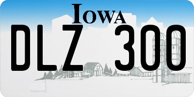 IA license plate DLZ300