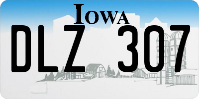IA license plate DLZ307