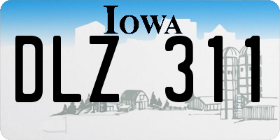 IA license plate DLZ311