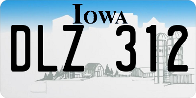 IA license plate DLZ312